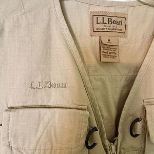 L.L. Bean Beige Fishing Vest